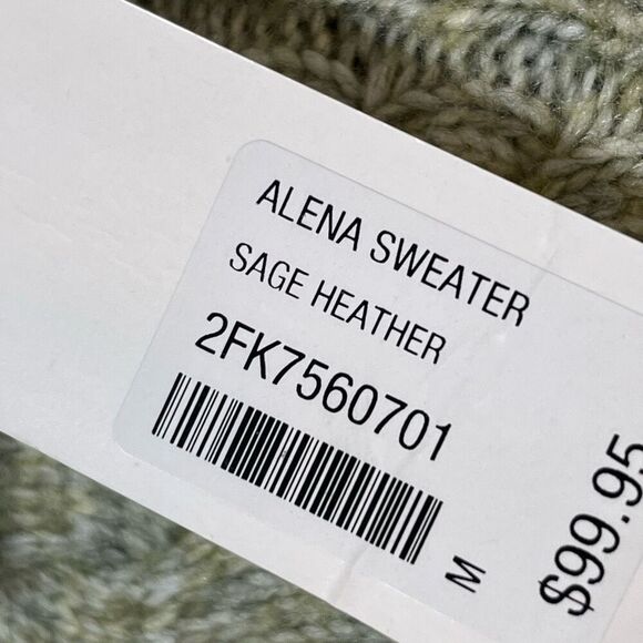 NWT Soft Surroundings ”Alena” Long Line Cable-knit Sage Green Sweater Size Mediu - Picture 8 of 10